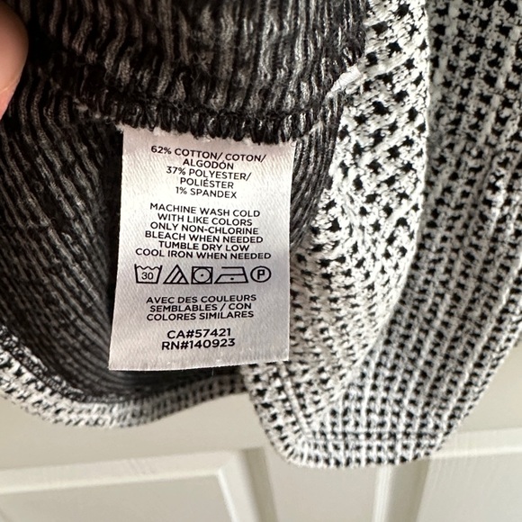 LOFT Black and White Textured Mini Dress - Picture 4 of 5